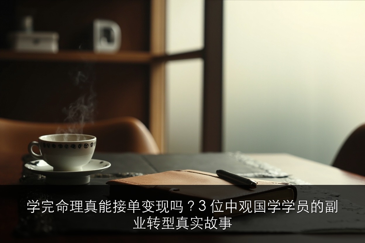 学完命理真能接单变现吗?3 位中观国学学员的副业转型真实故事