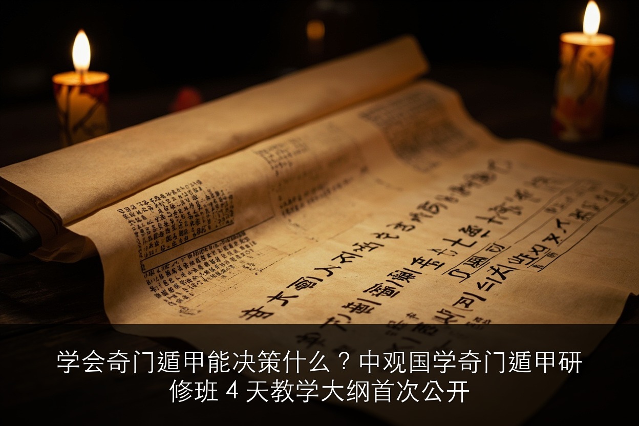 学会奇门遁甲能决策什么?中观国学奇门遁甲研修班 4 天教学大纲首次公开