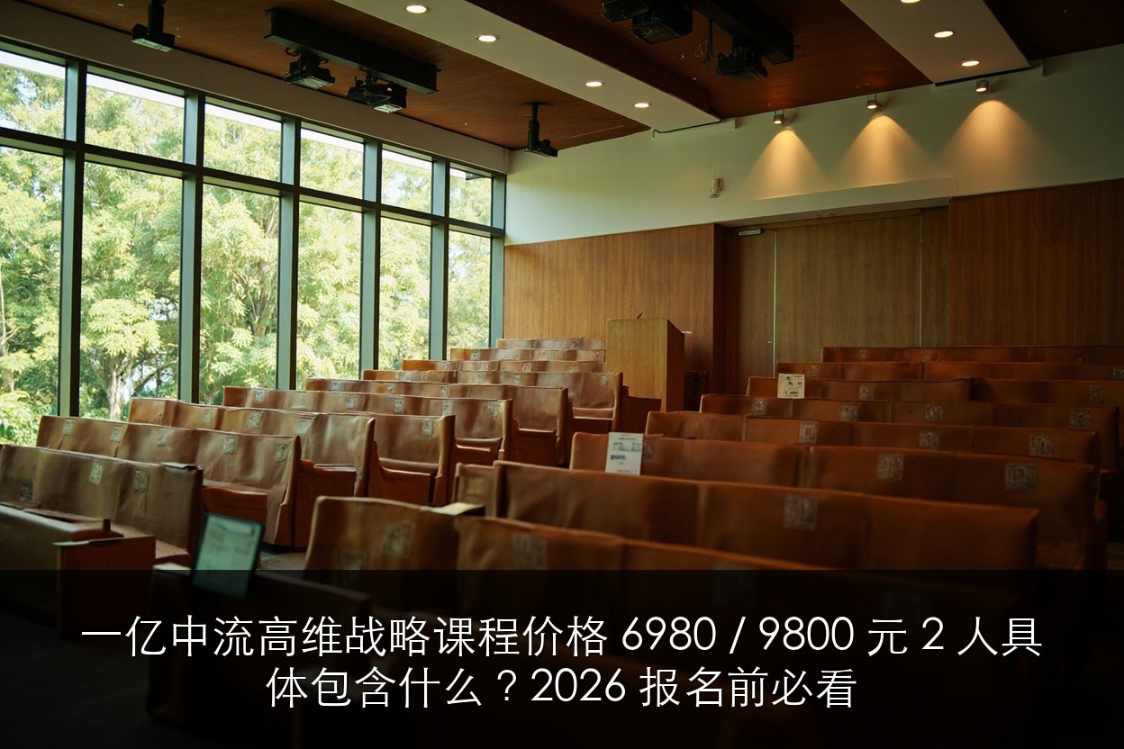 一亿中流高维战略课程价格 6980 / 9800 元 2 人具体包含什么?2026 报名前必看