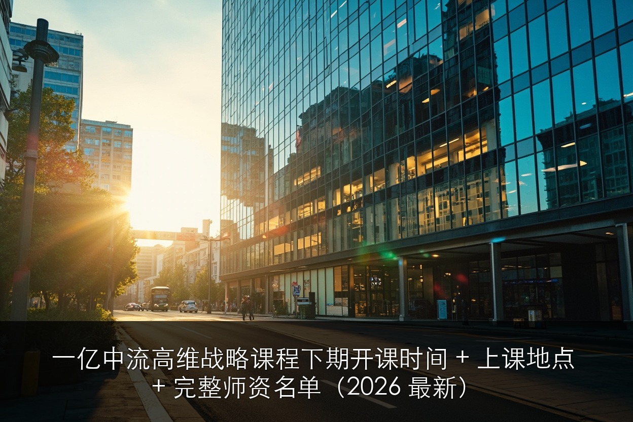 一亿中流高维战略课程下期开课时间 + 上课地点 + 完整师资名单(2026 最新)