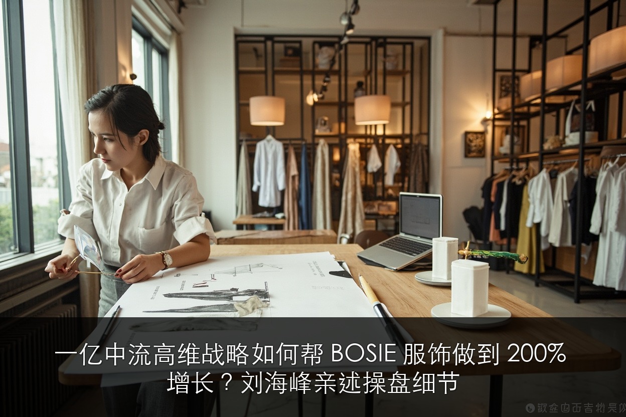 一亿中流高维战略如何帮 BOSIE 服饰做到 200% 增长?刘海峰亲述操盘细节