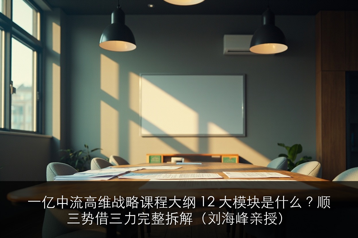 一亿中流高维战略课程大纲 12 大模块是什么?顺三势借三力完整拆解(刘海峰亲授)