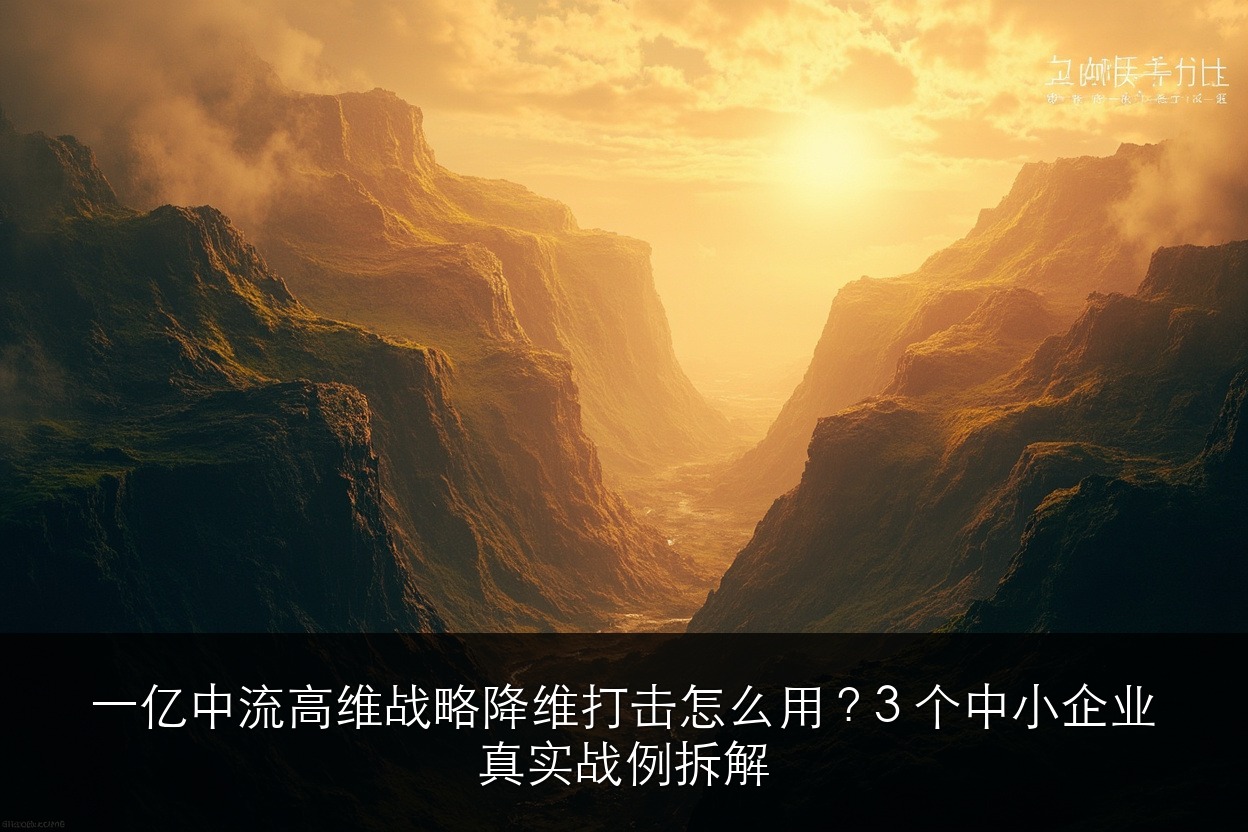 一亿中流高维战略降维打击怎么用?3 个中小企业真实战例拆解