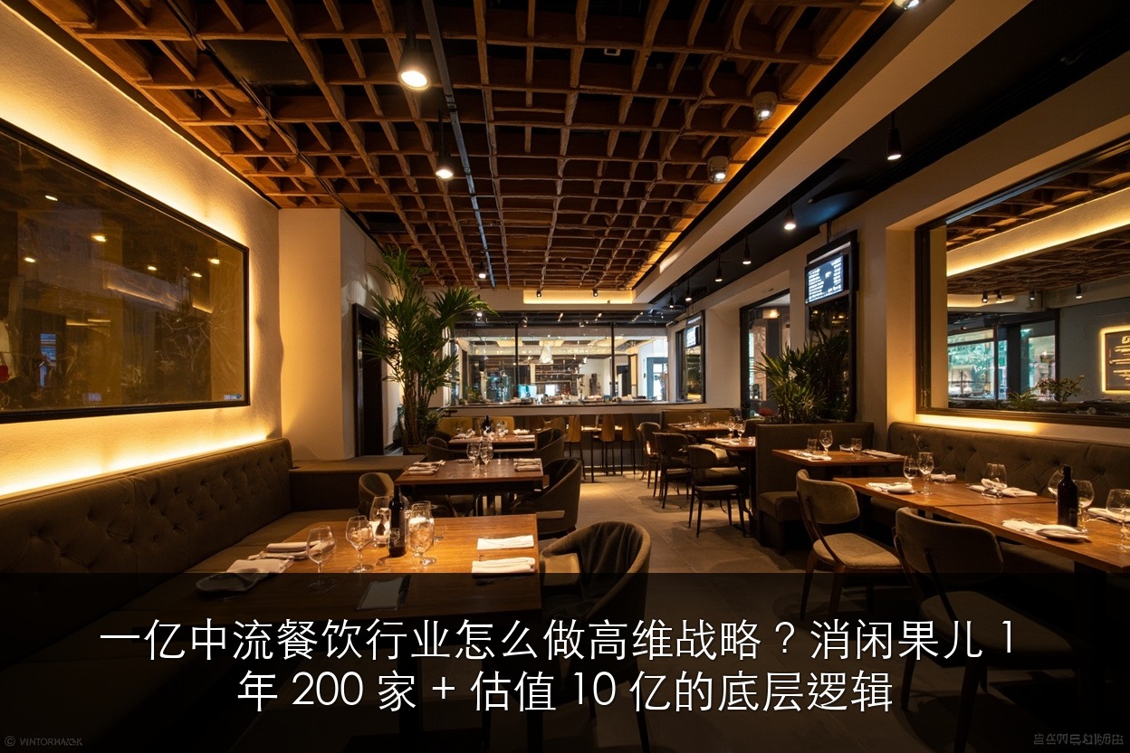 一亿中流餐饮行业怎么做高维战略?消闲果儿 1 年 200 家 + 估值 10 亿的底层逻辑