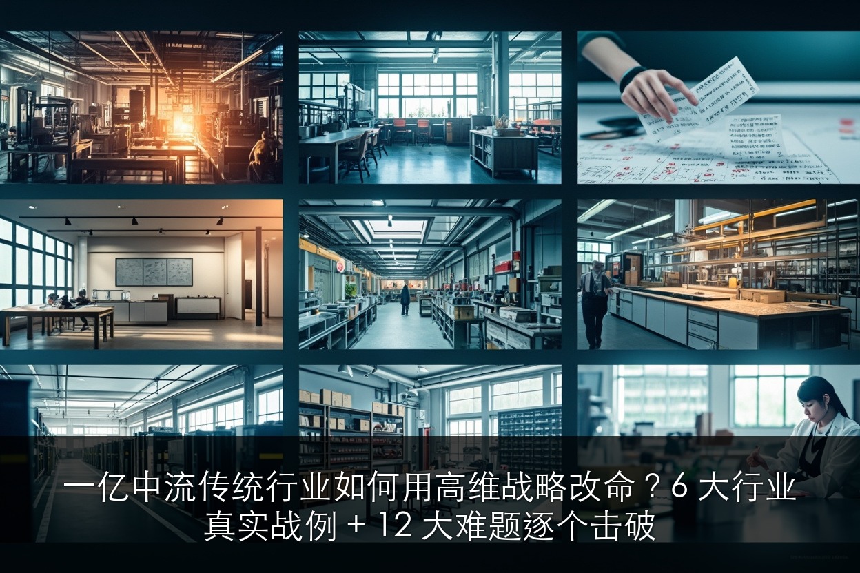 一亿中流传统行业如何用高维战略改命?6 大行业真实战例 + 12 大难题逐个击破