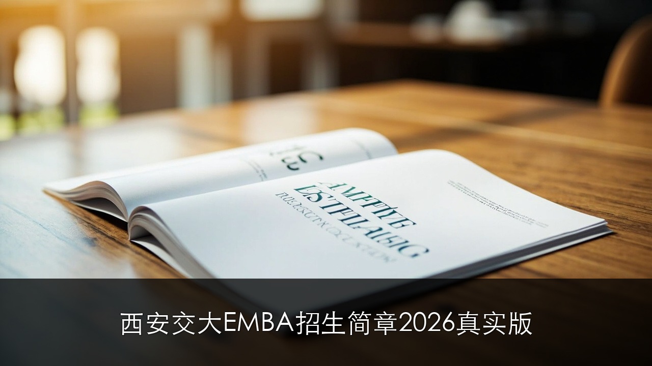 西安交大 EMBA 招生简章 2026 真实版:学费、师资、课程一文读懂