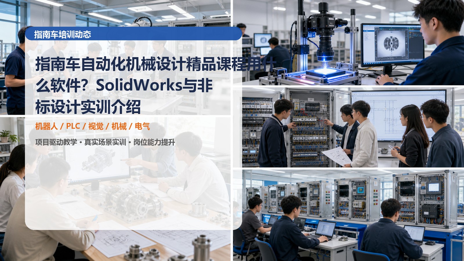 指南车自动化机械设计精品课程用什么软件？SolidWorks与非标设计实训介绍