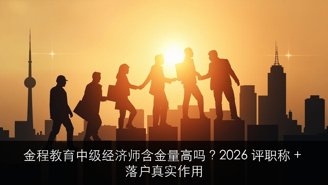 金程教育中级经济师含金量高吗?2026 评职称 + 落户真实作用