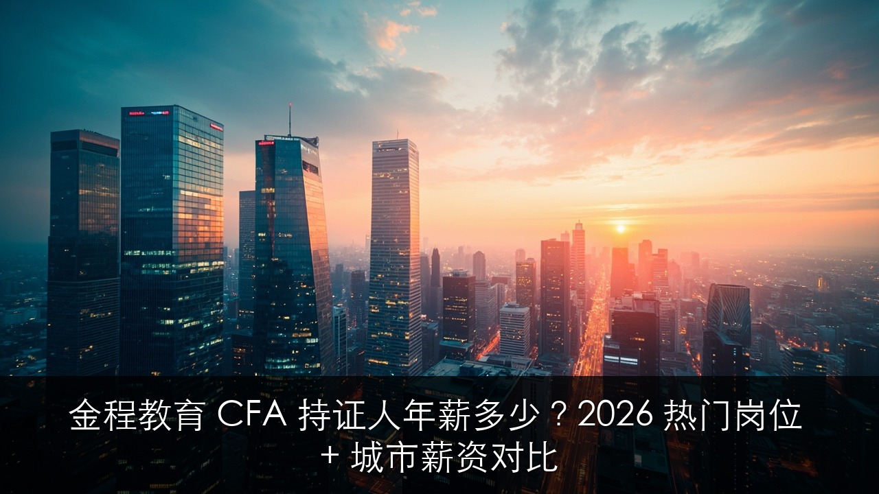 金程教育 CFA 持证人年薪多少?2026 热门岗位 + 城市薪资对比