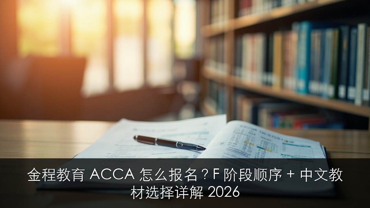 金程教育 ACCA 怎么报名?F 阶段顺序 + 中文教材选择详解 2026