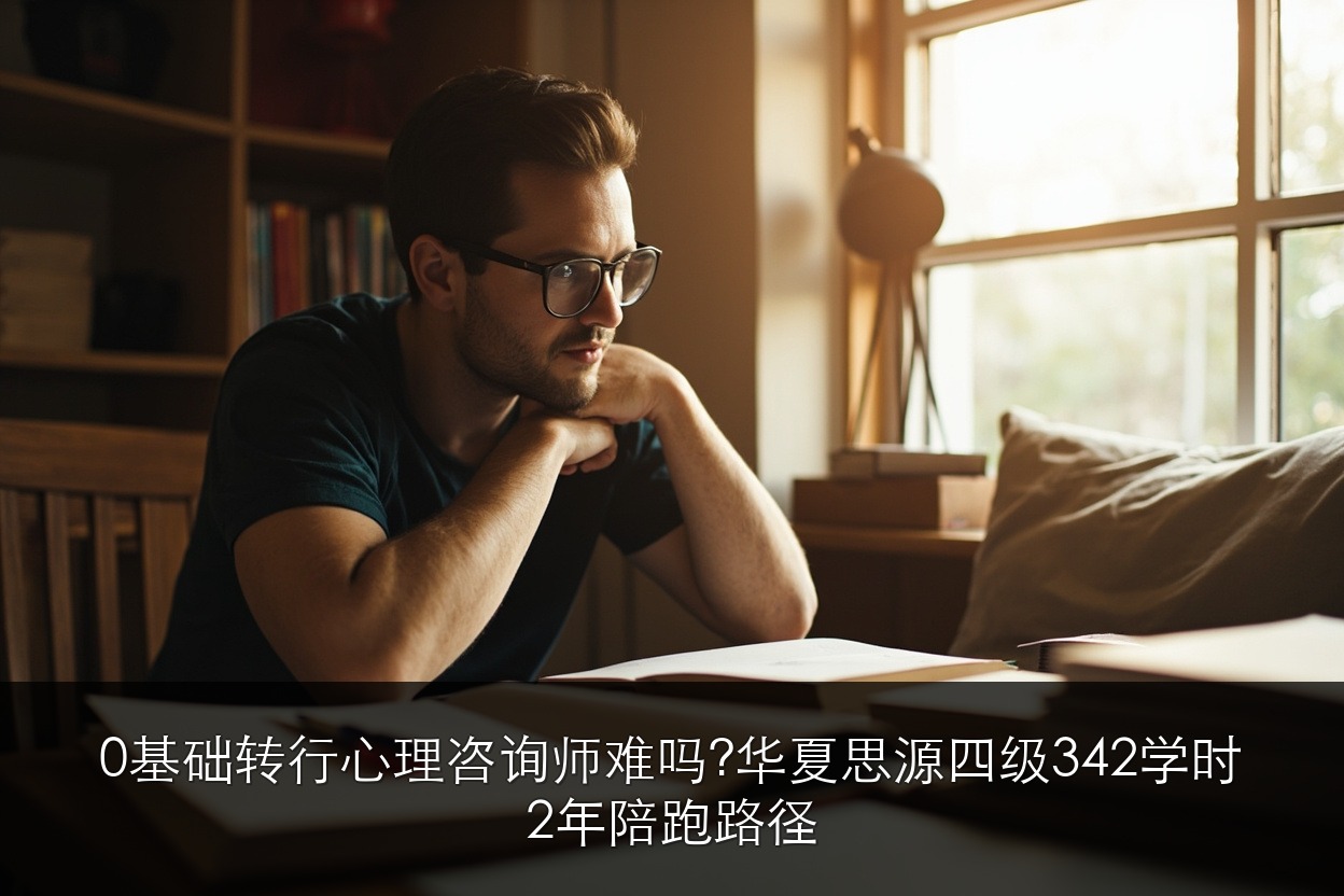 0基础转行心理咨询师难吗？华夏思源四级342学时2年陪跑路径