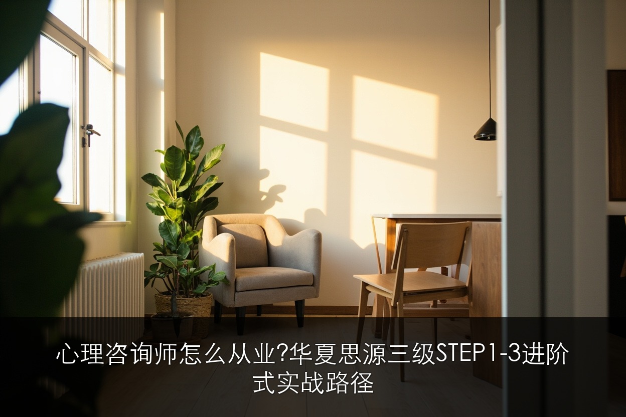 心理咨询师怎么从业？华夏思源三级STEP1-3进阶式实战路径
