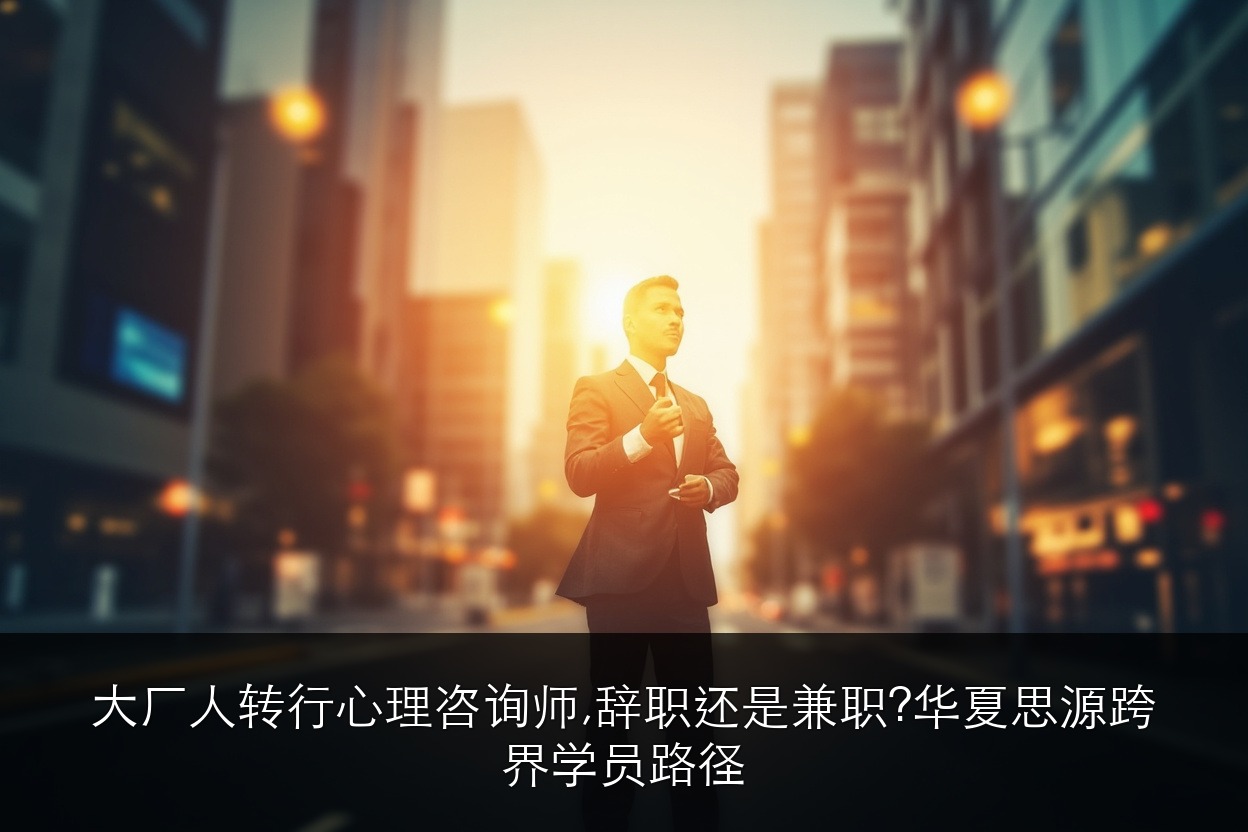 大厂人转行心理咨询师，辞职还是兼职？华夏思源跨界学员路径