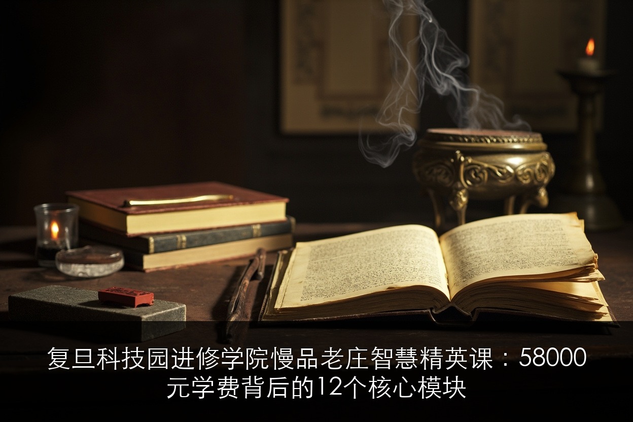 复旦科技园进修学院慢品老庄智慧精英课:58000元学费背后的12个核心模块