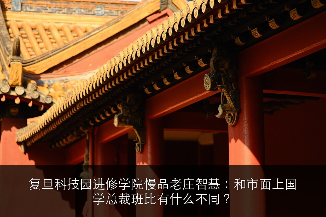 复旦科技园进修学院慢品老庄智慧:和市面上国学总裁班比有什么不同?