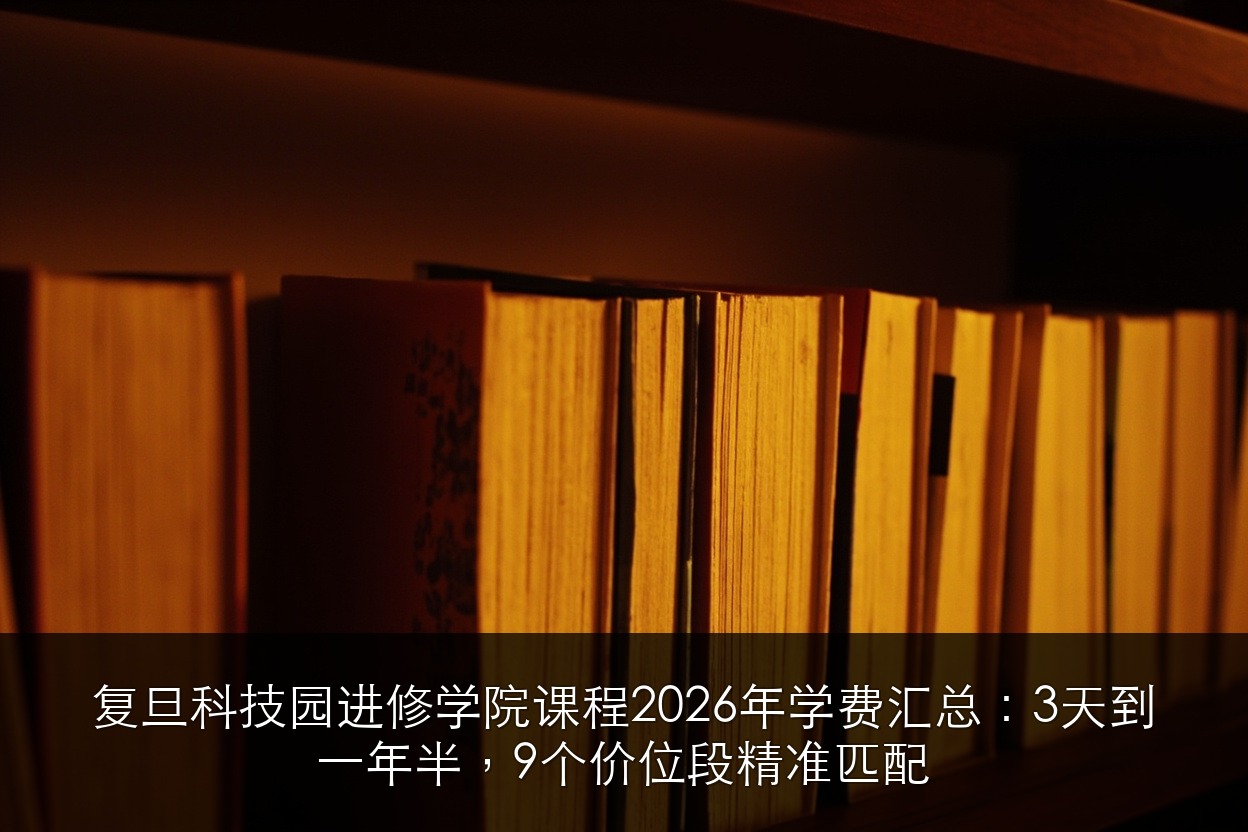 复旦科技园进修学院课程2026年学费汇总:3天到一年半,9个价位段精准匹配
