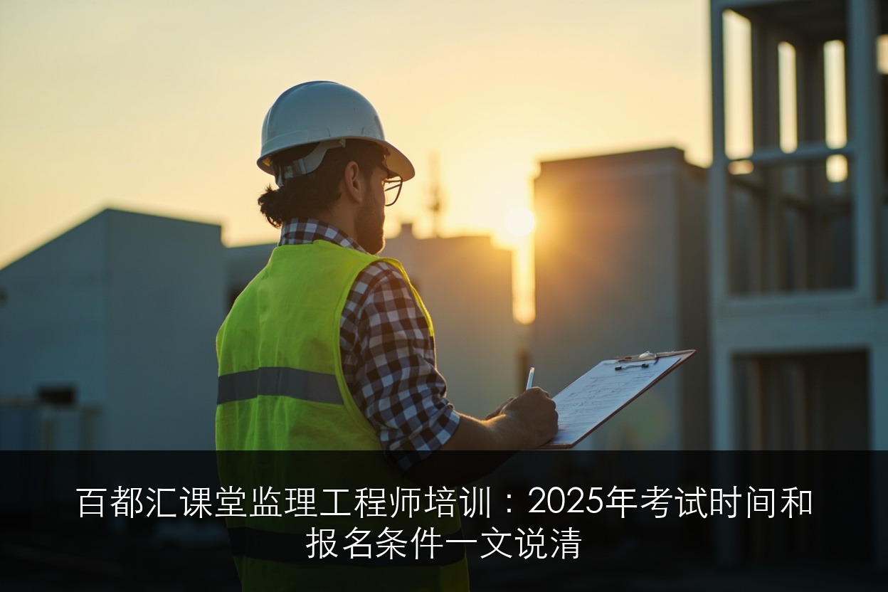 百都汇课堂监理工程师培训:2025年考试时间和报名条件一文说清