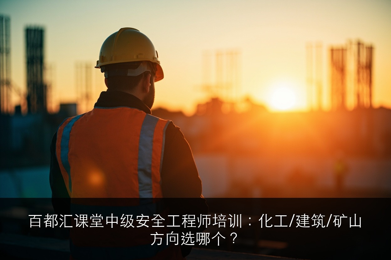 百都汇课堂中级安全工程师培训:化工/建筑/矿山方向选哪个?