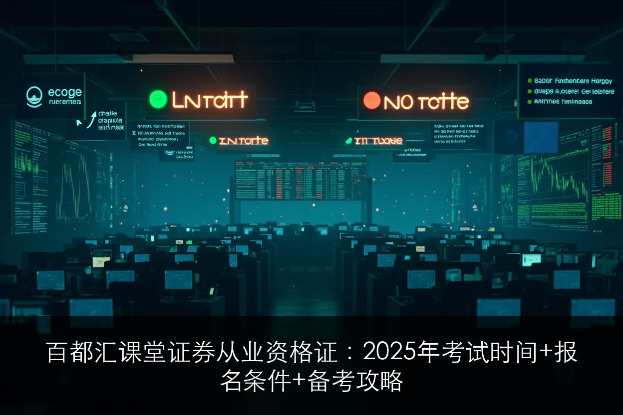百都汇课堂证券从业资格证:2025年考试时间+报名条件+备考攻略