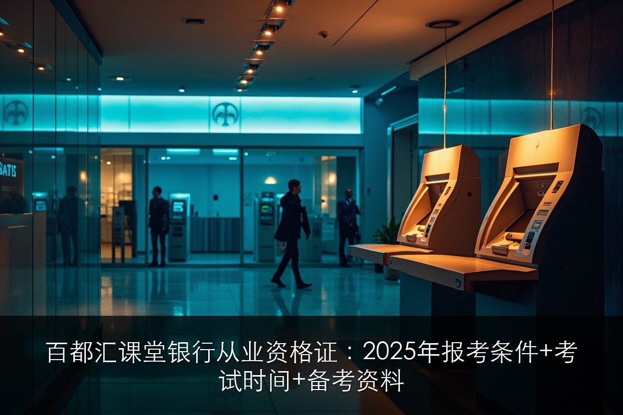 百都汇课堂银行从业资格证:2025年报考条件+考试时间+备考资料