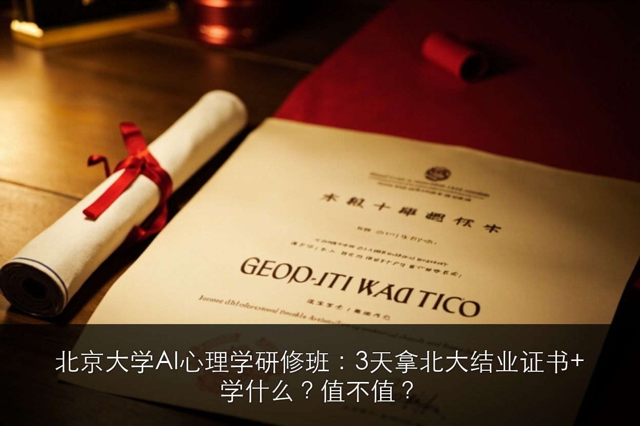 北京大学AI心理学研修班：3天拿北大结业证书+学什么？值不值？