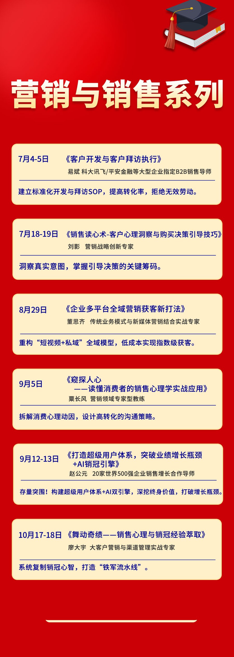 刘影《销售读心术-客户心理洞察与购买决策引导技巧》｜时代华商营销与销售系列｜7月18-19日