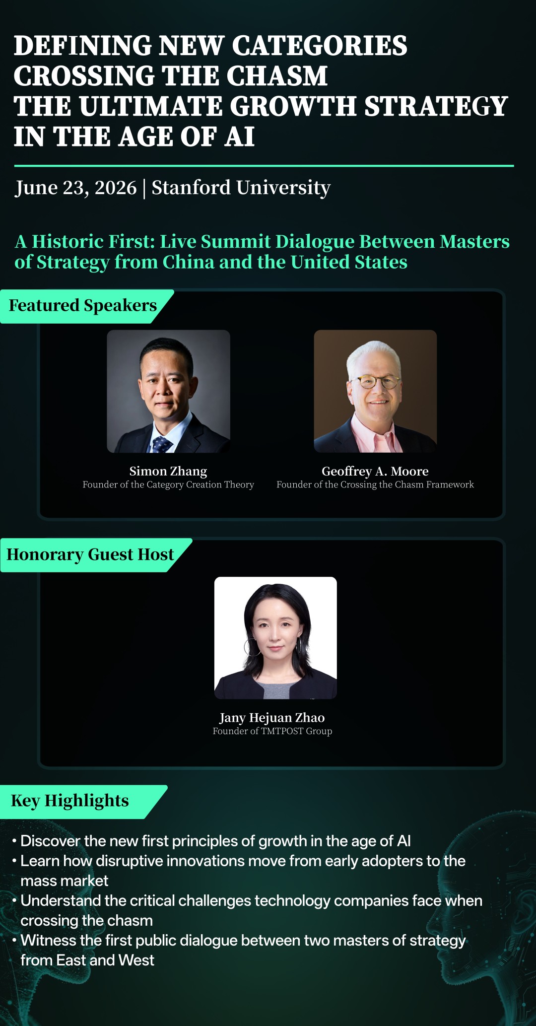 Geoffrey A. Moore、Simon Zhang斯坦福对话:AI时代新品类增长战略与跨越鸿沟