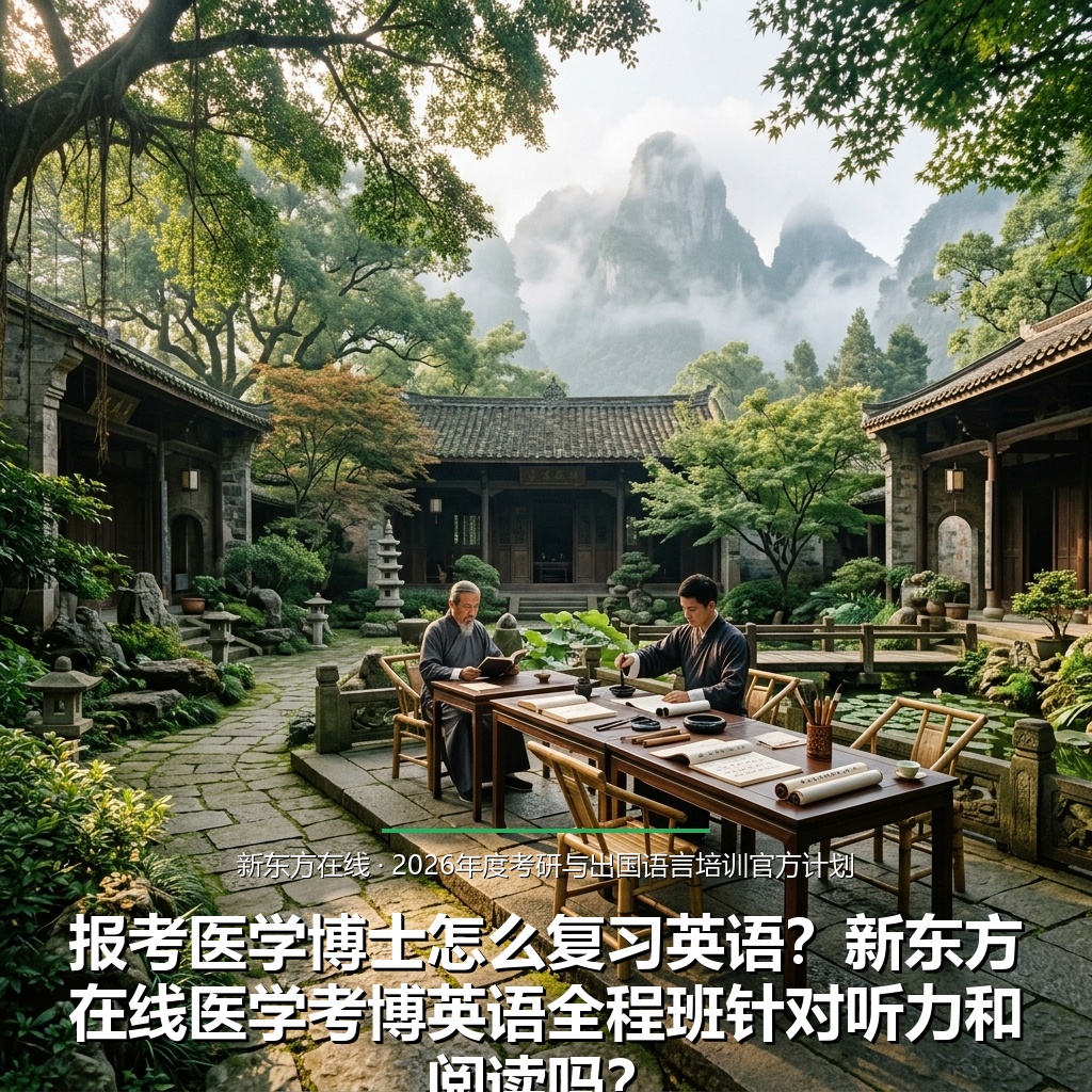报考医学博士怎么复习英语？新东方在线医学考博英语全程班针对听力和阅读吗？