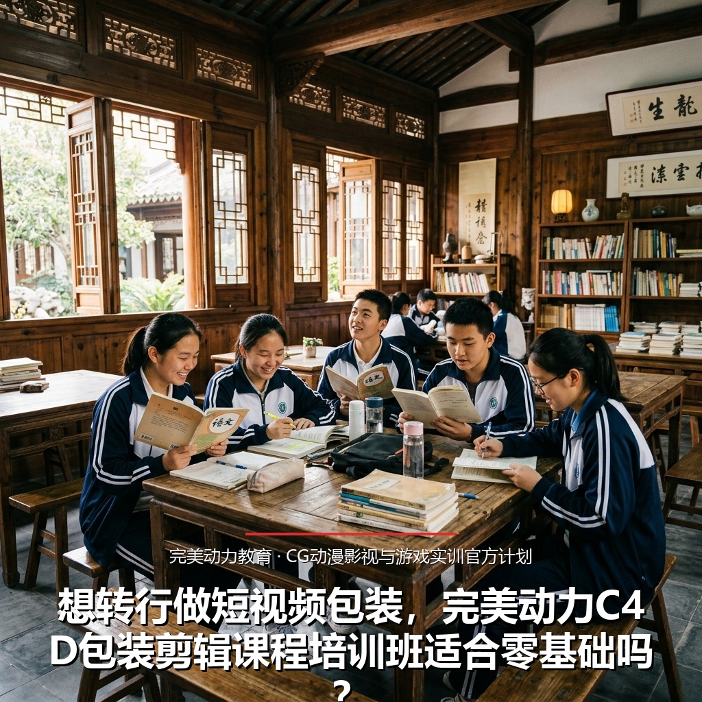 想转行做短视频包装,完美动力C4D包装剪辑课程培训班适合零基础吗?