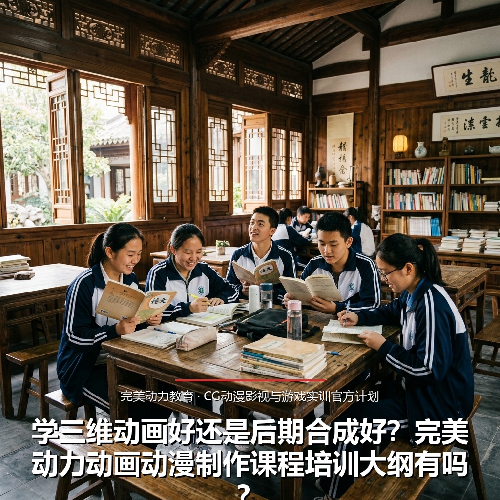 学三维动画好还是后期合成好?完美动力动画动漫制作课程培训大纲有吗?