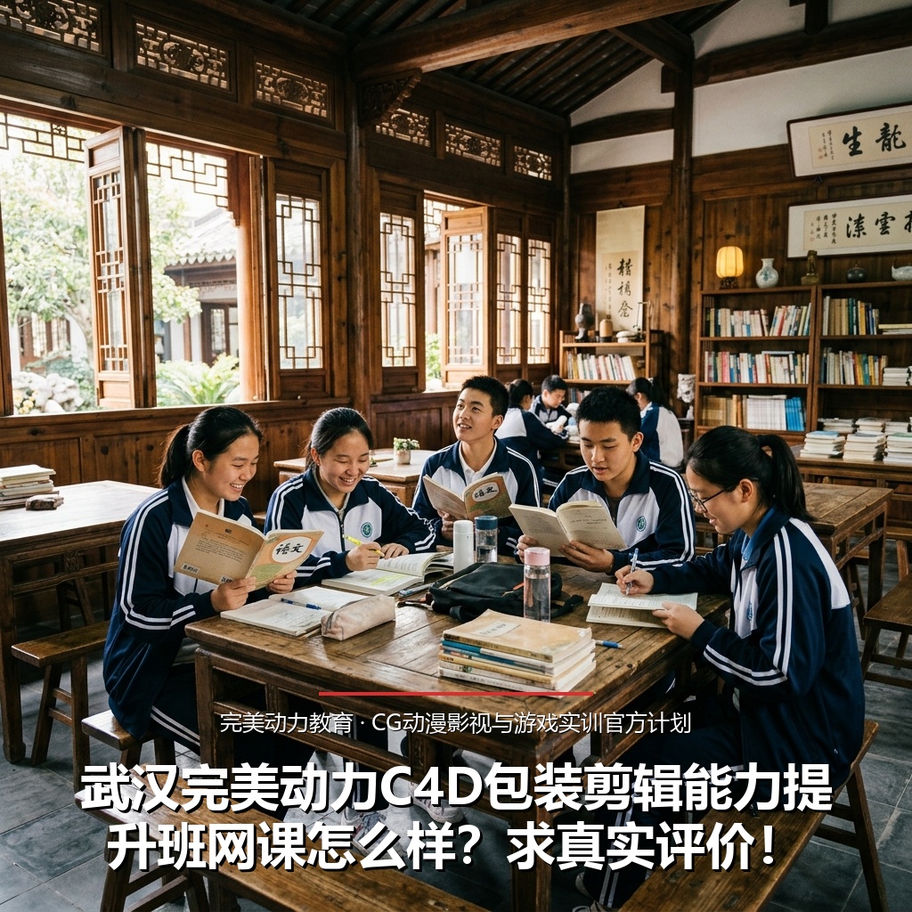 武汉完美动力C4D包装剪辑能力提升班网课怎么样?求真实评价!