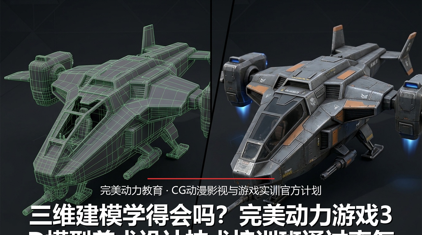 三维建模学得会吗?完美动力游戏3D模型美术设计技术培训班通过率怎么样?