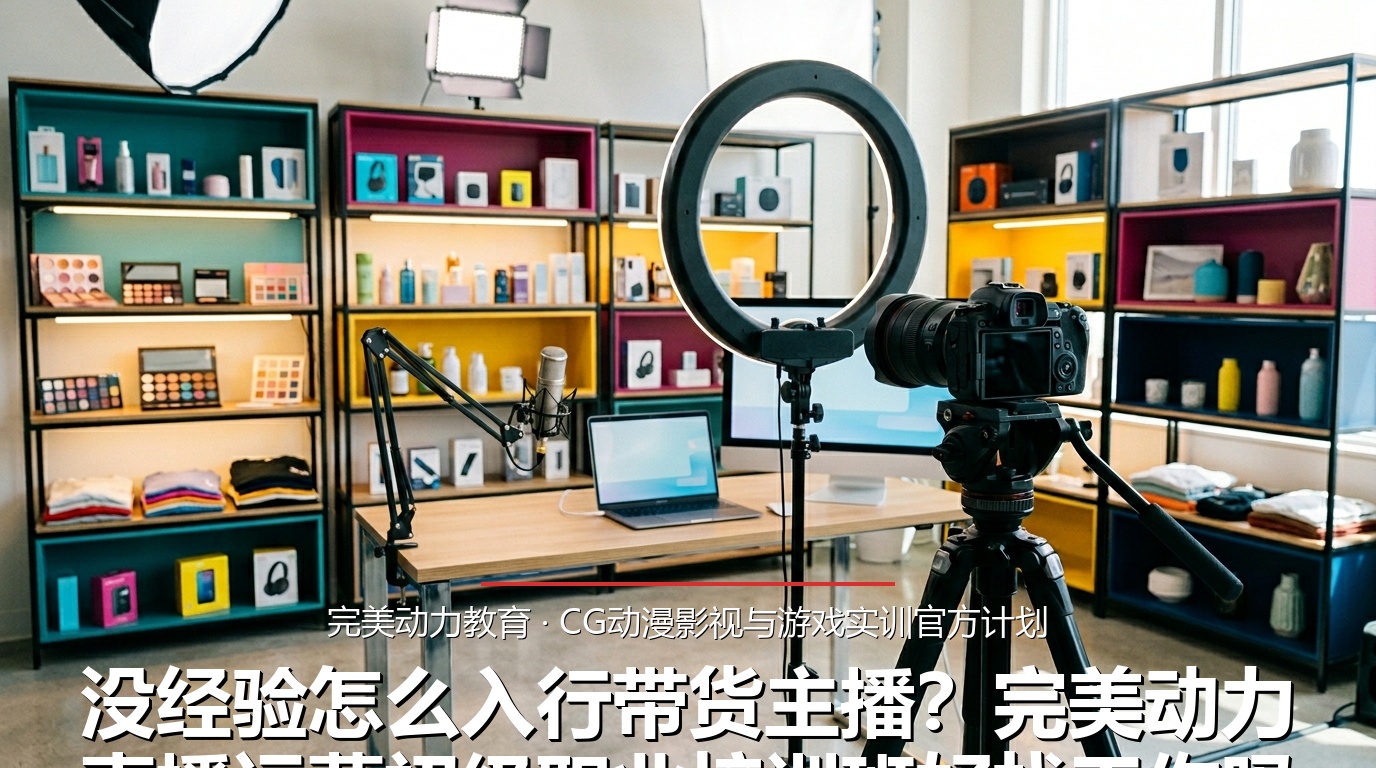 没经验怎么入行带货主播?完美动力直播运营初级职业培训班好找工作吗?