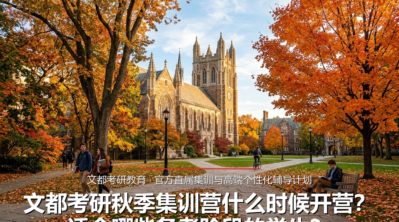 文都考研秋季集训营什么时候开营?适合哪些备考阶段的学生?