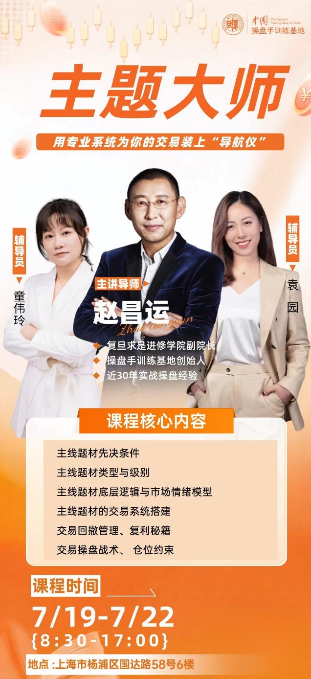 赵昌运《主题大师》|主题大师模块|复旦操盘手训练基地7月课程|2026年7月19日-22日