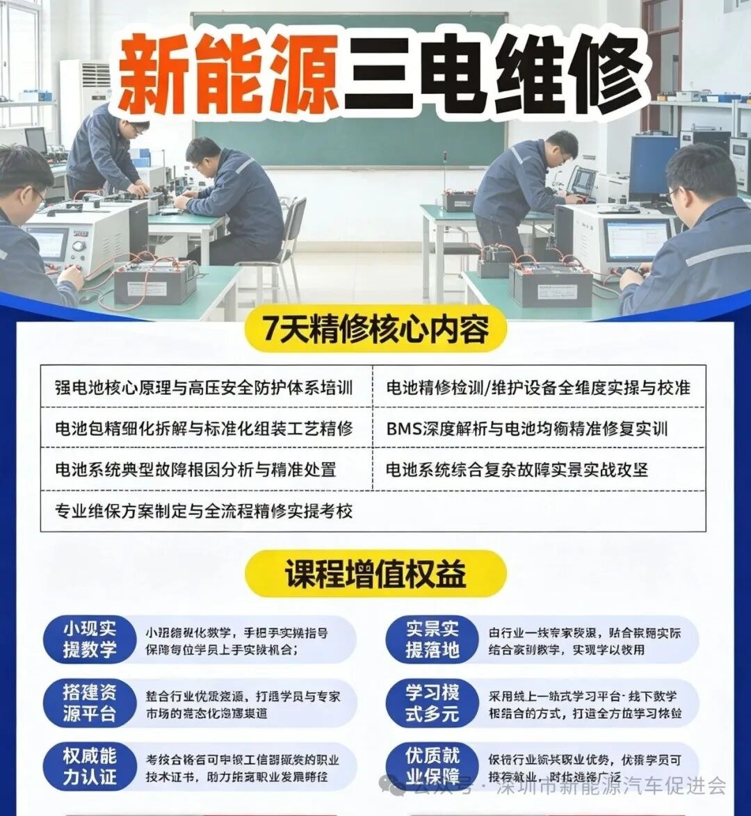深圳市新能源汽车促进会:新能源三电维修工为什么是未来十年刚需工种