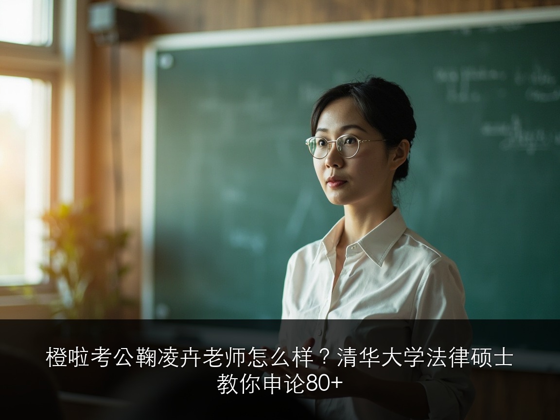 橙啦考公鞠凌卉老师怎么样？清华大学法律硕士教你申论80+