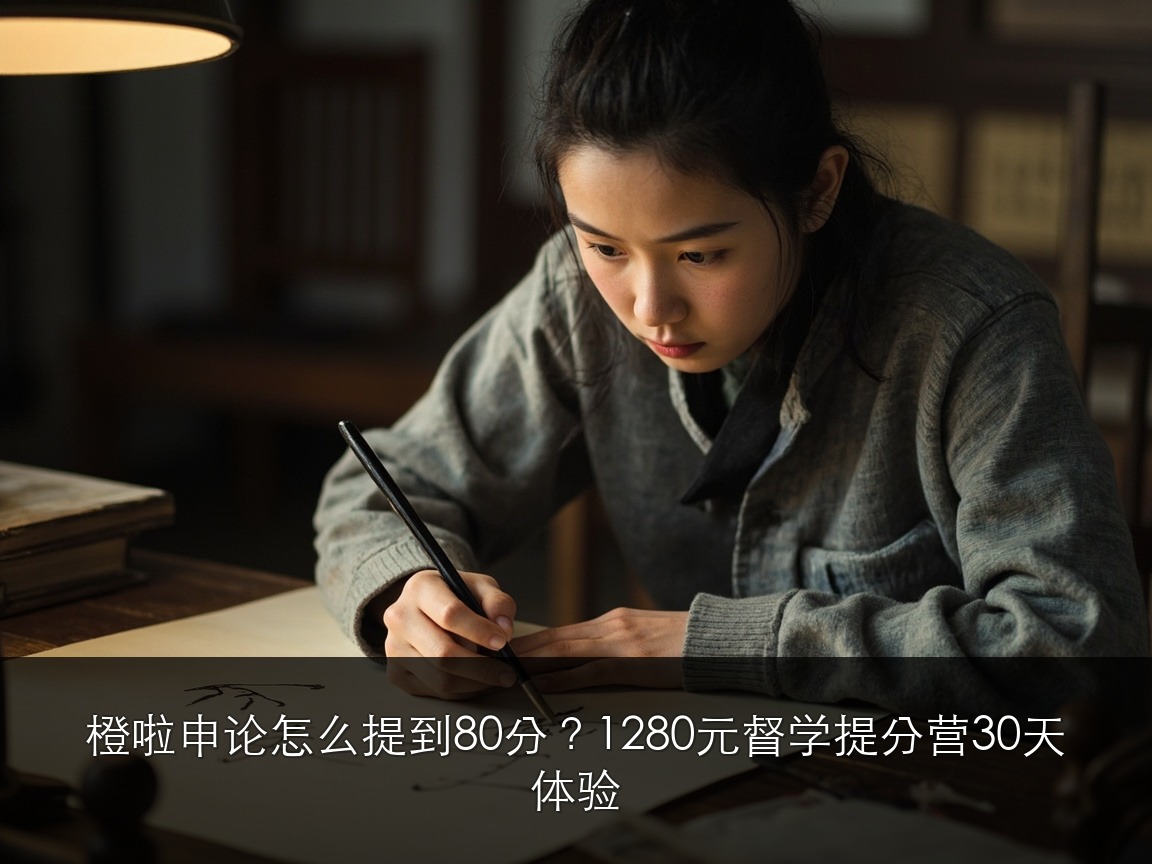 橙啦申论怎么提到80分?1280元督学提分营30天体验