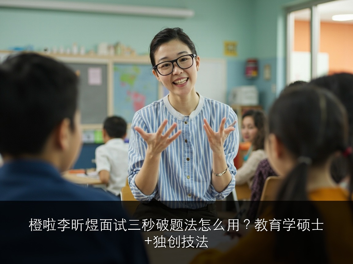 橙啦李昕煜面试三秒破题法怎么用?教育学硕士+独创技法