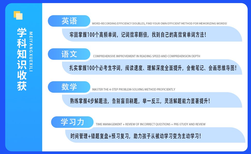 美羊学习力小学4-6年级5天学习力学科素养训练营，杨娟教授团队2026年7月20-24日北京海淀开班