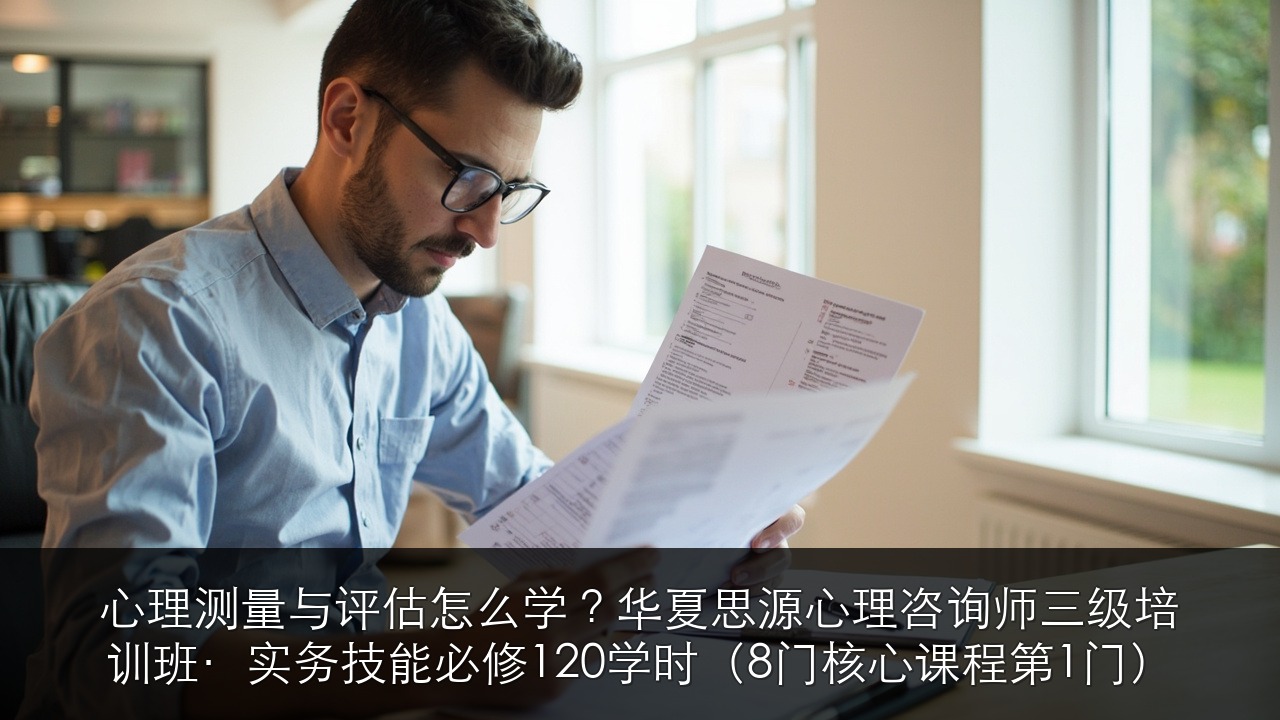心理测量与评估怎么学?华夏思源心理咨询师三级培训班·实务技能必修120学时(8门核心课程第1门)