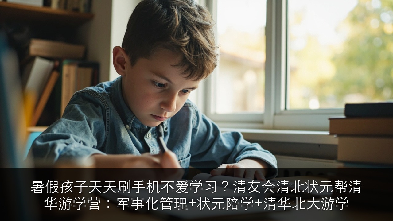 暑假孩子天天刷手机不爱学习？清友会清北状元帮清华游学营：军事化管理+状元陪学+清华北大游学