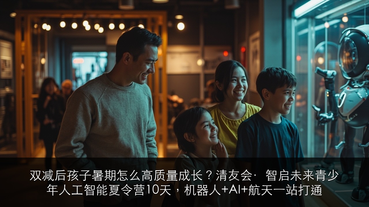 双减后孩子暑期怎么高质量成长？清友会·智启未来青少年人工智能夏令营10天，机器人+AI+航天一站打通