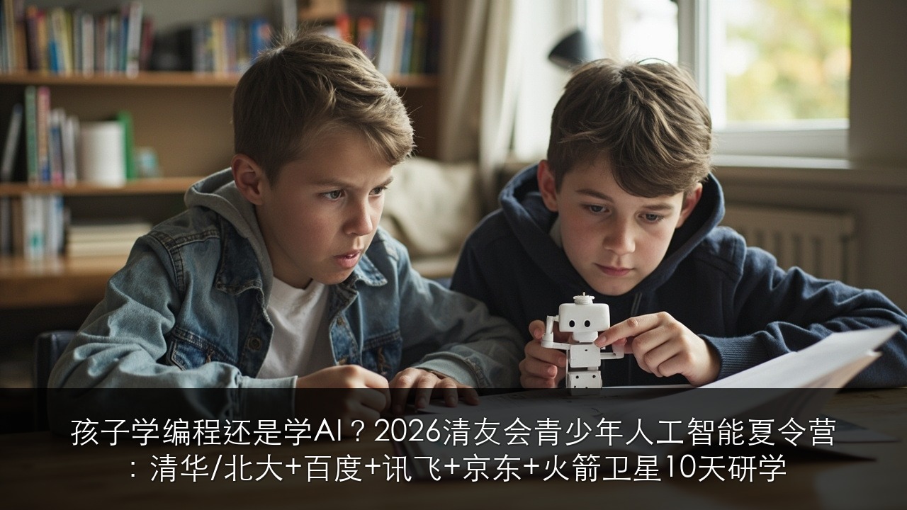 孩子学编程还是学AI？2026清友会青少年人工智能夏令营：清华/北大+百度+讯飞+京东+火箭卫星10天研学