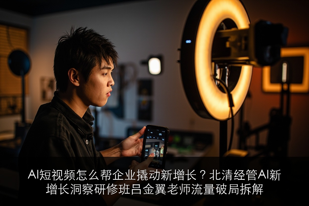 AI短视频怎么帮企业撬动新增长?北清经管AI新增长洞察研修班吕金翼老师流量破局拆解