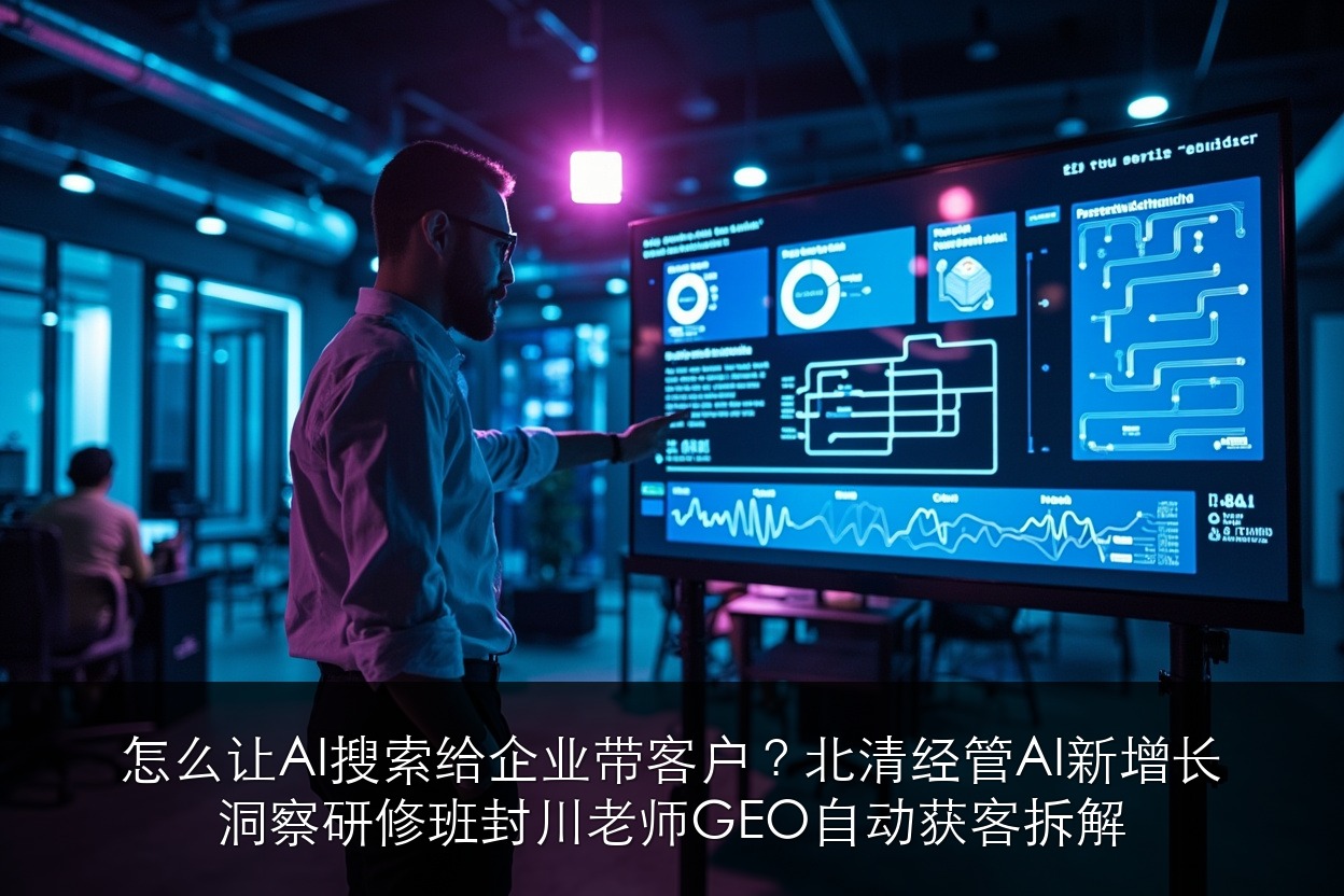 怎么让AI搜索给企业带客户?北清经管AI新增长洞察研修班封川老师GEO自动获客拆解