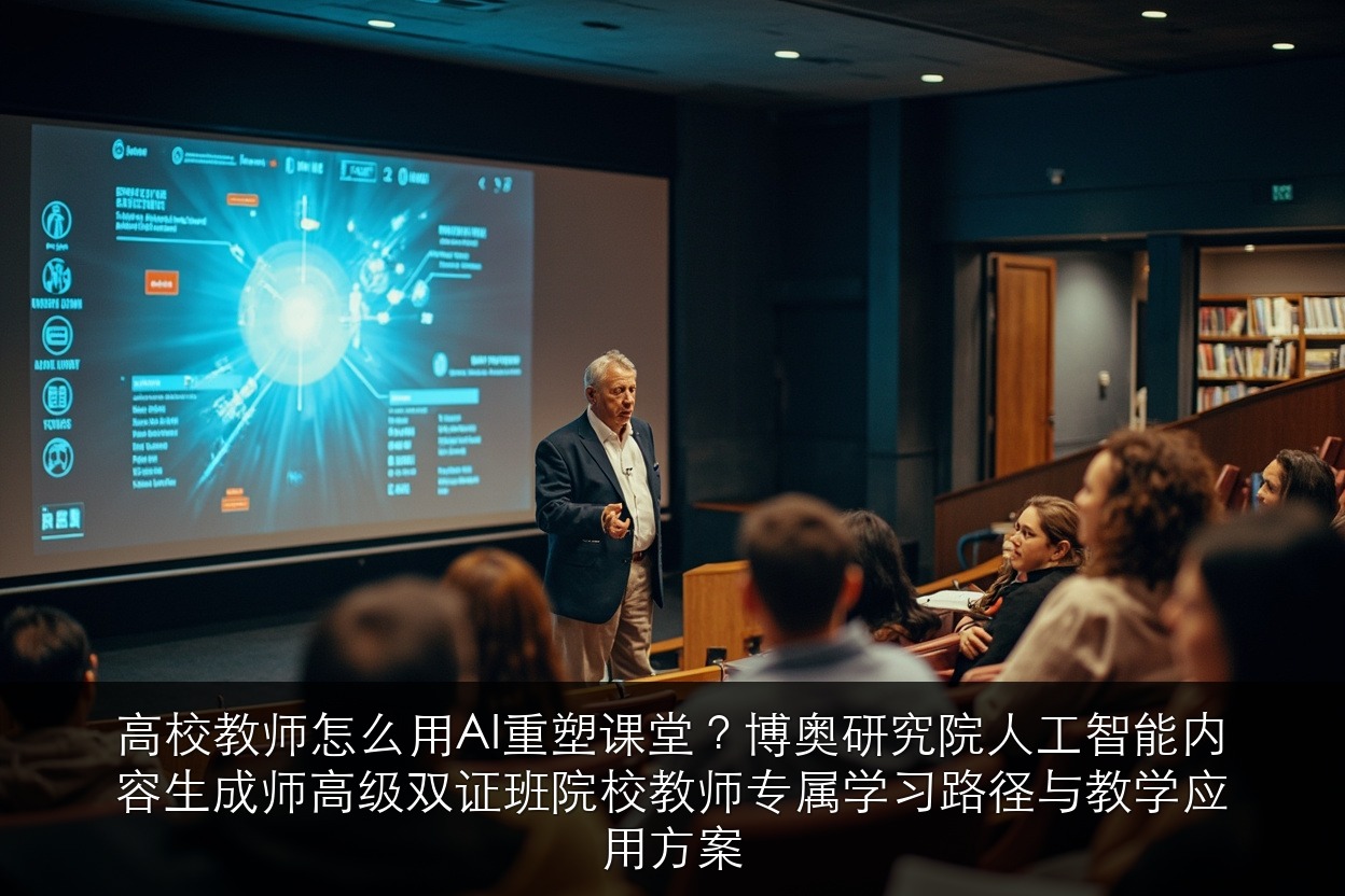 高校教师怎么用AI重塑课堂？博奥研究院人工智能内容生成师高级双证班院校教师专属学习路径与教学应用方案