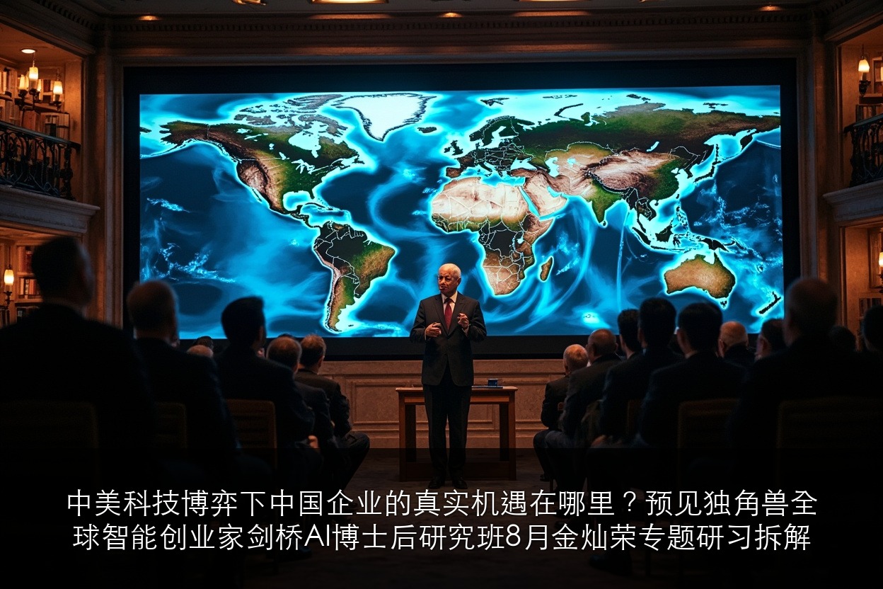 中美科技博弈下中国企业的真实机遇在哪里?预见独角兽全球智能创业家剑桥AI博士后研究班8月金灿荣专题研习拆解