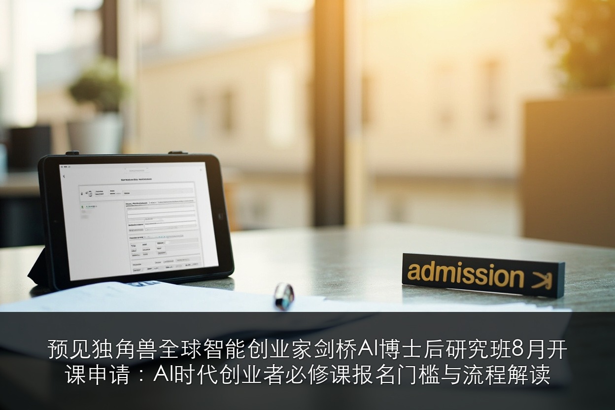 预见独角兽全球智能创业家剑桥AI博士后研究班8月开课申请:AI时代创业者必修课报名门槛与流程解读
