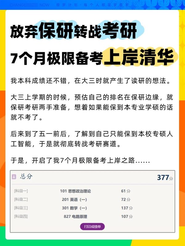 从南京大学到清华大学|26考研橙啦SPA学员徐伟一战上岸清华电子信息人工智能|经验分享